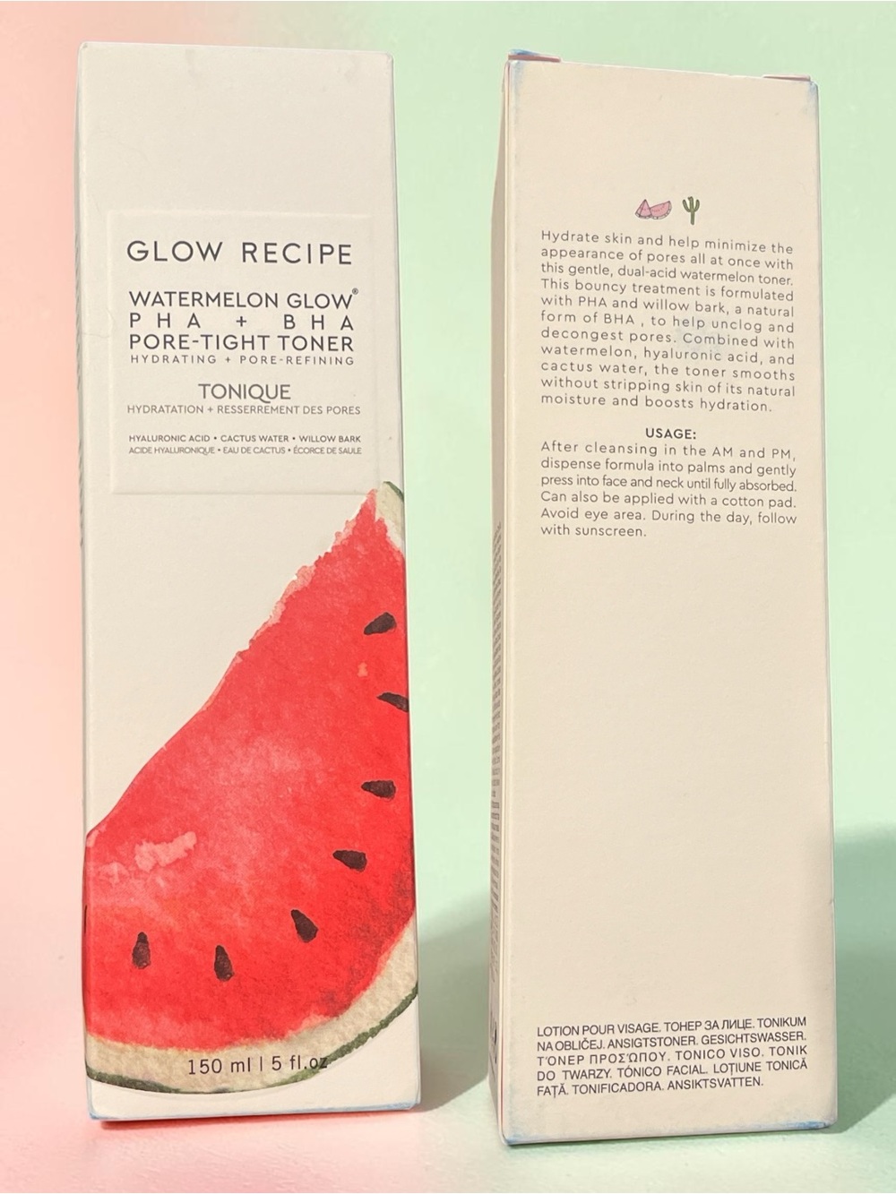 🪷 Glow Recipe Watermelon Glow Pore-Tight PHA+BHA Hydrating Toner FULL SIZE 150mL - Picture 4 of 12